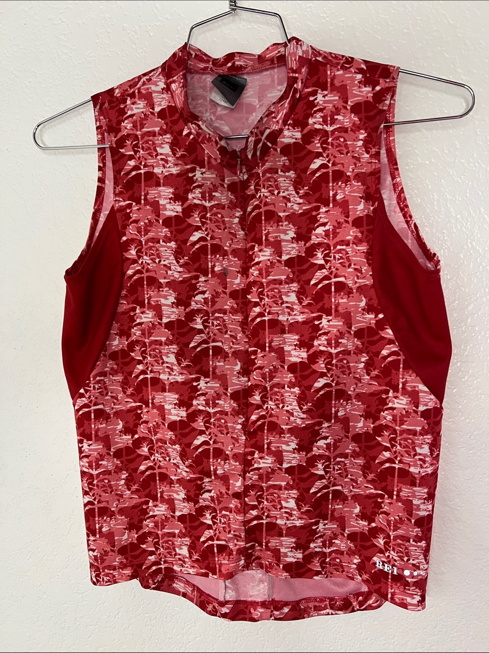 REI 3/4-Zip Cycling Jersey Women's Medium Sleeveless Pockets Stretch Outdoor